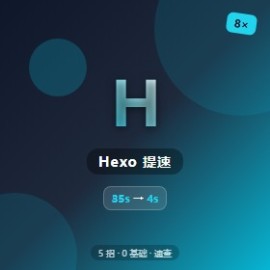 Hexo 静态博客 5 招提速 8 倍