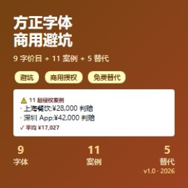 方正字体商用授权避坑手册 PDF docx 脚本独家实测