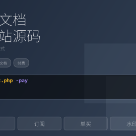 付费文档下载站源码，订阅+单买双模式 -素材市场